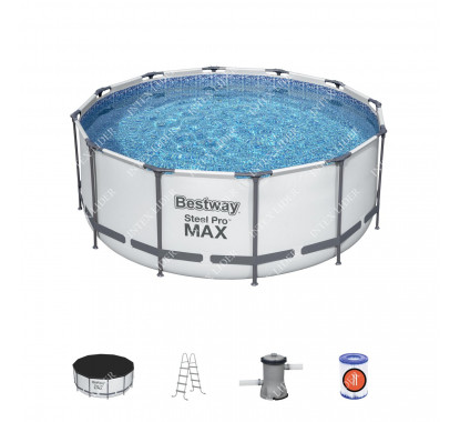 56420 Каркасный бассейн круглый  BestWay, 366х122см, фильтр-насос картр 2006 л/ч (56088, P20-1248-B)